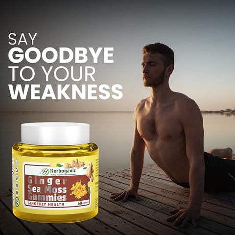 HERBOGANIC - Gummies de Algas Marinhas com Gengibre – Suporte Herbal para o Sistema Imunológico