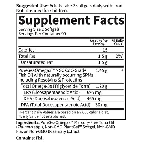 Dr. Formulated Ômega Avançado de Óleo de Peixe – Limão, 1.290mg EPA, DHA DPA em Forma de Triglicerídeos, Ômega 3 Único para o Cérebro Supremo - Garden of Life