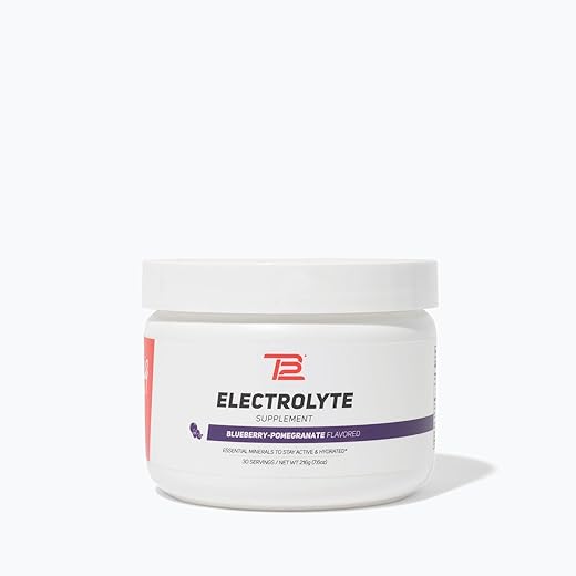 Pó de Suplemento de Eletrólitos em Pó para Hidratação Rápida por Tom Brady – Mirtilo Romã, 30 Porções. Natural, Fácil de Misturar. Baixo Açúcar, Baixa Caloria, Vegano. Livre de - TB12