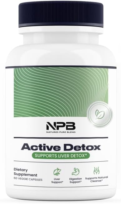 Nature's Pure Blend - Nature’s Pure Blend Active Detox Vinagre de Maçã (A Mãe) – Suporte Digestivo – Limpeza do Fígado – Movimentos Intestinais Saudáveis