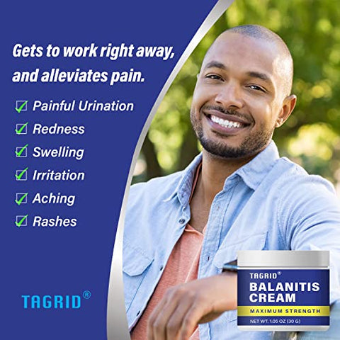 TAGRID - Tratamento para Balanite em Homens, Creme para Balanite, Alívio da Balanite – 30g