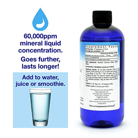 ReMag Pico-Iônico de Magnésio Líquido por RnA ReSet. Fórmula da Dra. Carolyn Dean para Absorção Completa. Experimente o Milagre do Magnésio. 480 ml