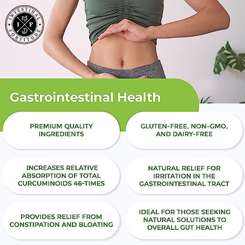 AI-5 – Suplemento Digestivo Herbal com CurcuWIN, Cúrcuma, Curcumina, Boswellia Serrata, Raiz de Gengibre | 100g - Intestinal Fortitude