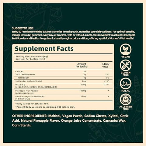 Gomas Premium de Equilíbrio Feminino – para a Saúde da Mulher - Vital Source Nutrition