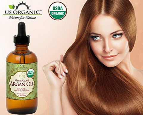 US Organic - Óleo de Argan Marroquino Orgânico US, Certificado pelo USDA, 100% Puro – 30ml