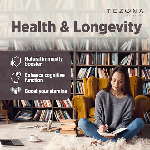 Tezuna Nutrition - Mushroom Gummies 2 Pack – Complexo de 12 em 1, 3000mg – Cogumelo do Leão, Cogumelo do Peru, Reishi, Cordyceps, Extrato de Cogumelos – Suplemento Nootrópico para Memória e Foco