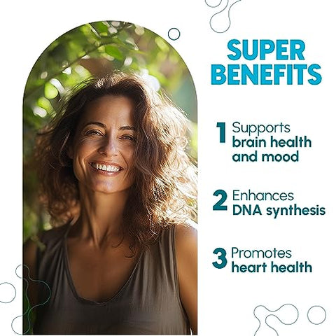 Zenavea - L-Methylfolate 15mg – Suplemento de L Methyl Folate, 5-MTHF para Deficiência de Ácido Fólico – Máxima Absorção e Potência – 15 mg de l-methylfolate – Folate 15 mg – 120 Veganas