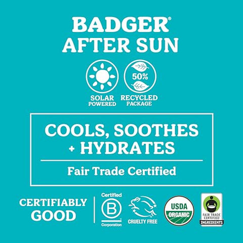 Bálsamo Pós-Sol de Coco Badger com Manteiga de Cacau Orgânica – Hidratante Natural (100g)