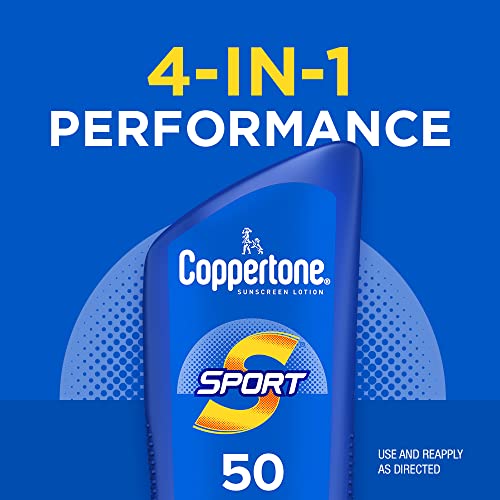 SPORT Protetor Solar FPS 50 Loção, Resistente à Água, Amplo Espectro, Embalagem Econômica, 200 ml, Pack com 2 Unidades - Coppertone