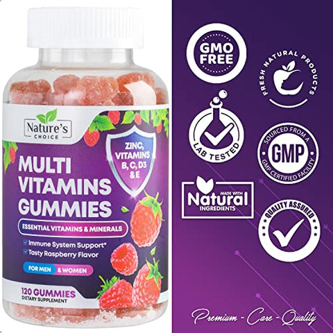 Nature's Choice - Multivitaminas em Gomas Nature’s Daily para Adultos e Mulheres – Marca Gummy
