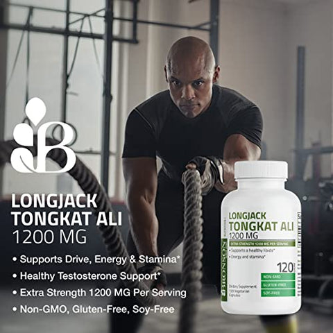Longjack Tongkat Ali Extra Strength – 250 Cápsulas Vegetarianas | Potência Extra | Marca Bronson - Bronson