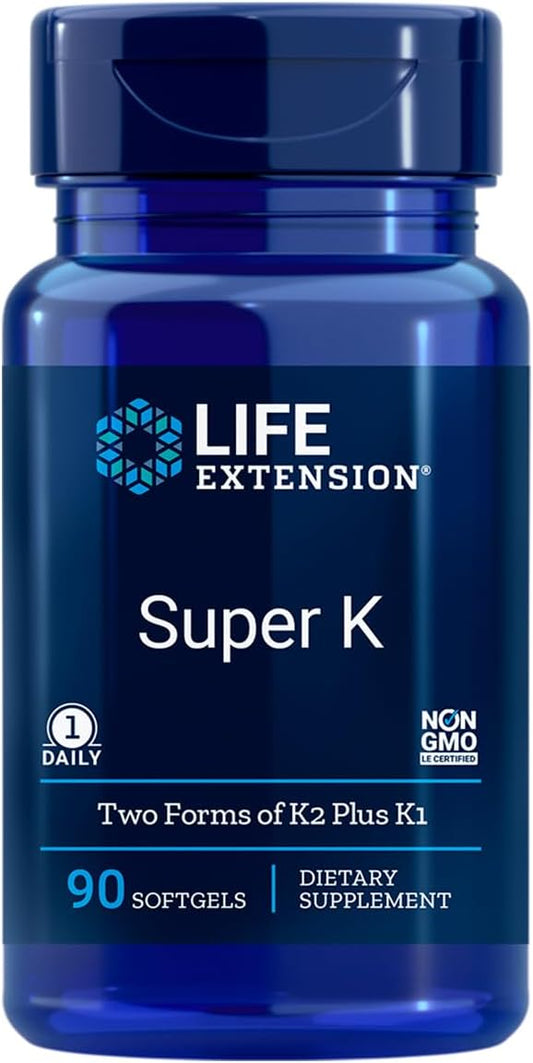 Super K com Complexo Avançado de K2 em Softgels, 90 Unidades – Comprar Online | Life Extension - Life Extension
