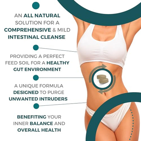 CaliVita - ParaProteX – Comprimidos Detox – Noz Preta Artemísia – Desparasitante Natural para Humanos – Limpeza de Candida – Óleo de Cravo – Suporte para Saúde Intestinal com 10 Ingredientes Ativos – 100g