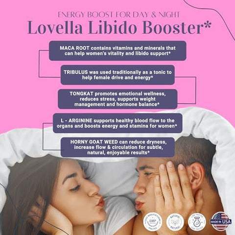 HERBAL HOT - Hornygoatweed Women – Impulsionador de Libido para Mulheres, Humor, Energia