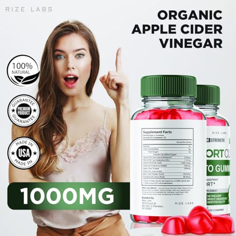 rize labs - (2 Pacotes) Gomas Keto Shortcuts, Shortcuts Keto para Perda de Peso Avançada, Suplemento Shortcuts Keto ACV para Energia e Metabolismo, Análise das Gomitas Short Cuts (120 Gomas)
