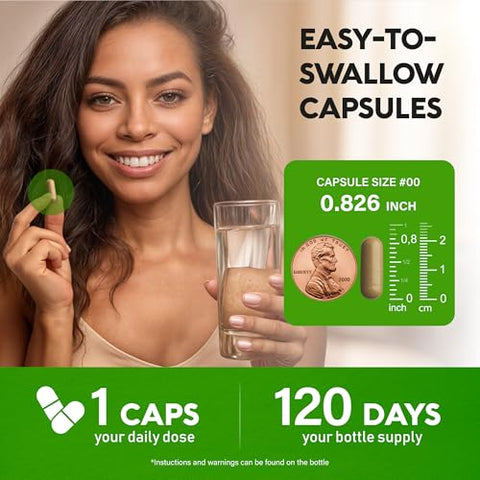 NUTRAHARMONY - Extrato de Chá Verde em Cápsulas 8000 mg – com Grãos de Café Verde | Marca: Green Tea Extract Capsules