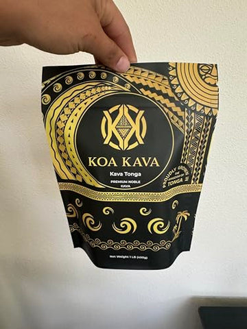 Kava em Pó – 1 Libra de Raiz Nobre de Kava Tongan em Saquinho Pouni ONO, Chá de Kava Vava’u - Koa Kava