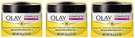 Creme Hidratante Facial Olay Complete All Day com FPS 15, Pele Normal, 60ml (Pack com 3)