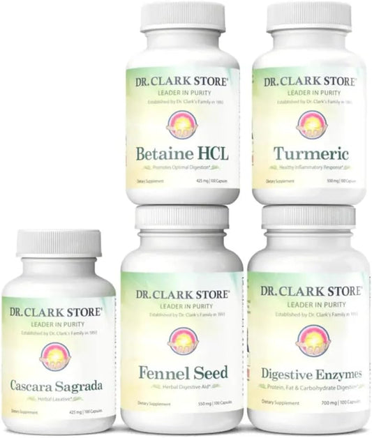 Dr Clark - Dr. Clark Digestive Aid – Limpeza do Cólon com Suplemento Digestivo – Equilibra Organismos Intestinais e Promove Absorção de Nutrientes – Limpeza de 17 Dias