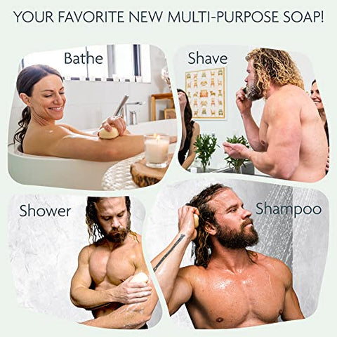 Carolina Castile Soap - Sabonete Vegano de Castela Carolina – 6 Barras de Sabonete Natural para Homens, Mulheres e Crianças – Suave e Hidratante com Manteiga de Cacau Orgânica – 100g cada