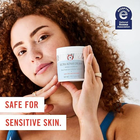 Ultra Repair Cream – Hidratante Intenso para Rosto e Corpo – Fortalece a Barreira da Pele, Alivia Instantaneamente a Pele Seca e Eczema – 6 oz Bônus (177 ml) - First Aid Beauty