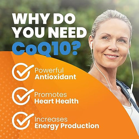 Doctor's BEST - Doctor’s Best CoQ10 com BioPerine, Saúde do Coração – Alta Absorção | 60 cápsulas | 100mg | Antioxidante | Energia | Saúde Cardiovascular