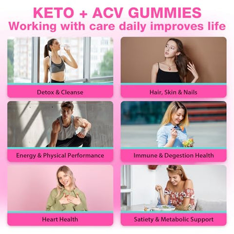 Wriayrui - Gummies de Vinagre de Maçã, Rápido Ripped Keto ACV, Força Máxima 2000mg, com Chá Verde, Probióticos, B6