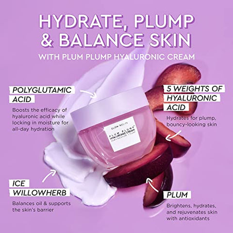 Plum Plump Creme Facial Hidratante Ácido Hialurônico – Hidratante, Firmador 50g - Glow Recipe