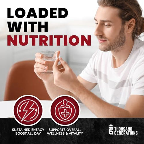 Thousand Generations - Nootropic Brain Booster – Fígado de Boi Criado a Pasto | Potencialize sua Mente | 100g