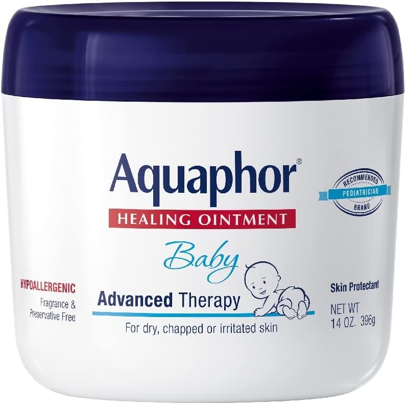 Pomada Cicatrizante Avançada para Pele Ressecada, Irritada e Assaduras de Bebê, 14g - Aquaphor