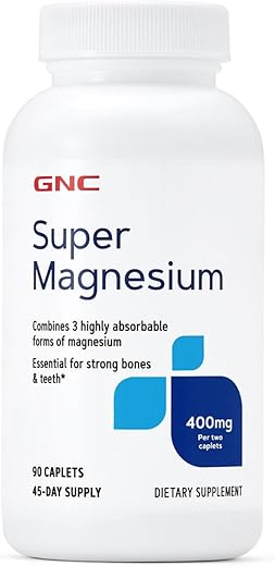 Super Magnésio 400mg, 90 Comprimidos – Fortalece Ossos e Dentes - GNC