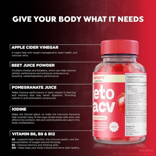 NutraRize - Ketofit Gummies ACV – Fórmula Avançada para Perda de Peso – Keto Fit Gomitas – Avaliações | Comprimidos de Emagrecimento com Vinagre de Maçã | Resultados Rápidos e Eficazes | 100% Natural e Sem Colaterais