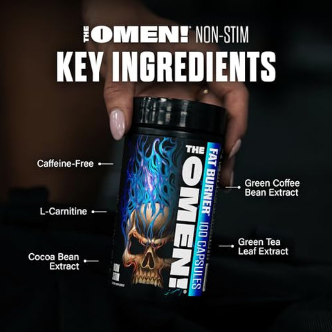 The Omen! Queimador de Gordura Termogênico sem Estimulantes – Suplemento Dietético Livre de Cafeína para Homens - JNX SPORTS