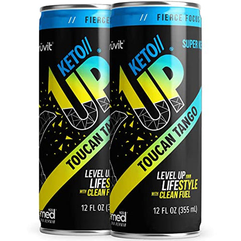 PRÜVIT - Toucan Tango Keto//Up® Drink – Bebida Pronta para Consumo com Cetonas para Foco para Homens e Mulheres – 12 Pack