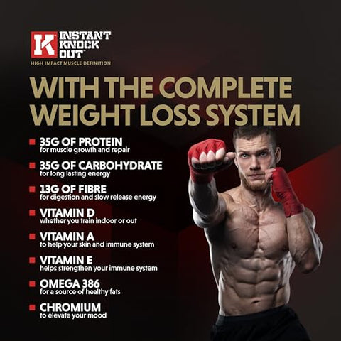 Roar Ambition - Instant Knockout Complete Shred – Shake Substituto de Refeição – Baunilha – Alto teor de Proteína, Enriquecido com Vitaminas, Nutricionalmente Completo – 14 Porções