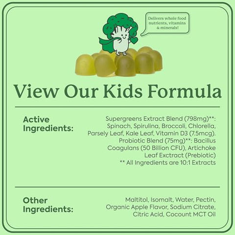 Kids WonderGreens Gomas Super Veggie para Crianças (30 Unidades) – Vitaminas Vegetais para Crianças - Plant People