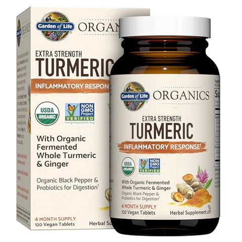 Curcumin 100mg – 120 Tablets | Resposta Inflamatória | Turmeric | 100g - Garden of Life