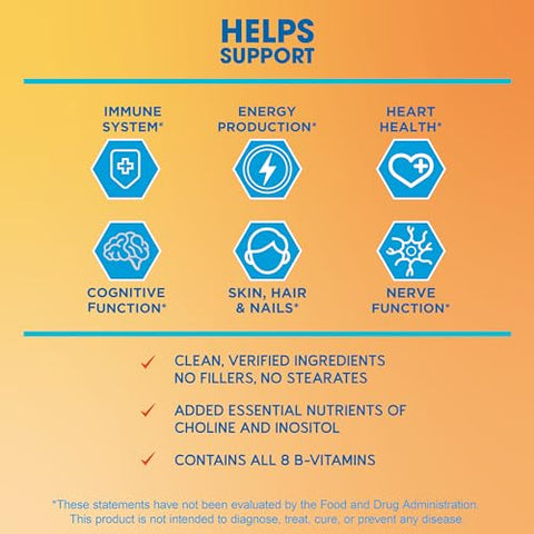 Complexo de Vitaminas B – Todas as 8 Formas Ativas com Metilfolato, Metil B12, B6, Biotina Mais Colina Inositol, Suporta Energia, Metabolismo, Saúde Cerebral e Cardíaca – Vitaminas B - BioEmblem