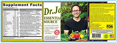 Dr. Joe's - Essential Source Dr. Joe: Suplemento Alimentar em Destaque para Saúde e Bem-Estar – 100% Natural e Potente – 60 cápsulas de 500mg