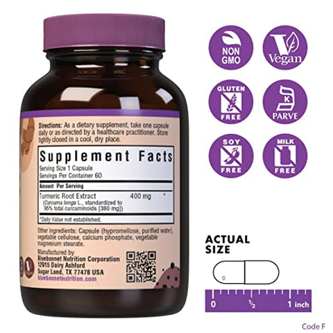 Bluebonnet - BlueBonnet Extrato de Raiz de Cúrcuma, 120 Cápsulas – Suplemento de Alta Qualidade