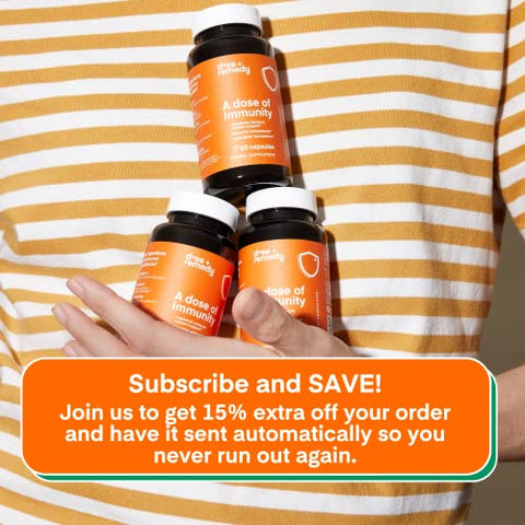 dose + remedy - Dose de Imunidade: Quercetina com Vitamina C e Zinco, Vitamina D, 500mg Quercetina Bromelina com Equinácea