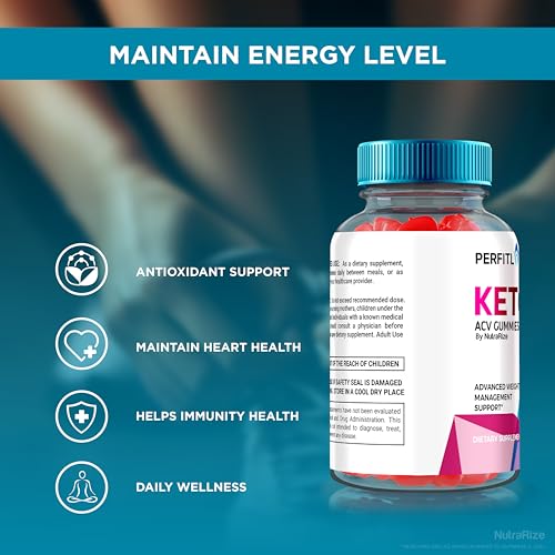 NutraRize - (3 Pack) Gomitas Perfitly Active Keto ACV para Perda de Peso Avançada, Gummies de Máxima Potência, PerfitlyActive Keto Plus ACV, Fórmula Avançada de Keto ACV, Gomitas