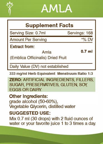 Secrets of the Tribe - Segredos da Tribo – Extrato Líquido de Amla, Fruta Seca de Amla (Emblica Officinalis) em Tintura, 120 ml