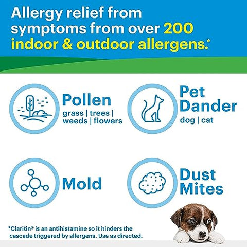 24 Horas: Alívio de Alergia Não Sonolento, Loratadina Antialérgico em Cápsulas Líquidas, 1×30, 1×10, 1×60, 100 Cápsulas Líquidas no Total - Claritin