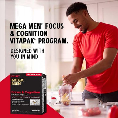 Mega Men Focus – Suplemento para Concentração e Foco – 60 cápsulas - GNC