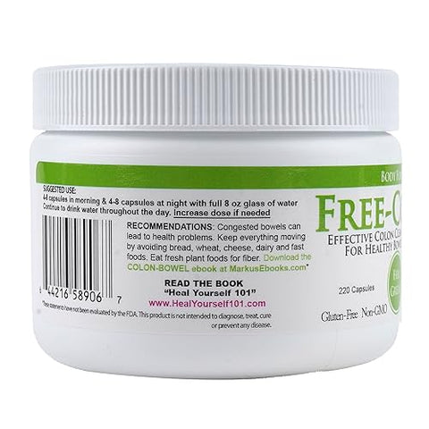 Body Force - Fórmula Colon por Markus – Cápsulas Abrangentes – Rica em Fibras para Remoção de Toxinas – Aloe, Gengibre, Flavonoides Cítricos – 100% Natural