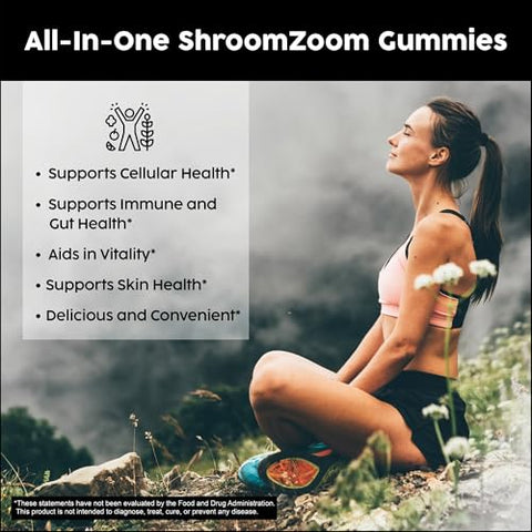 Clean Nutraceuticals - 15in1 Gomas de Cogumelo com Lion’s Mane, Turkey Tail, Cordyceps, Reishi, Chaga, Sweet Toot, Maitake, Meshima, Poria Cocos, Shiitake, Tremella, Oyster e Agaricus para Homens e Mulheres