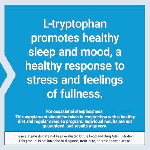 L-Tryptophan 500 mg – Promove Níveis Saudáveis de Serotonina e Melhora o Sono, Humor e Resposta ao Estresse - Life Extension
