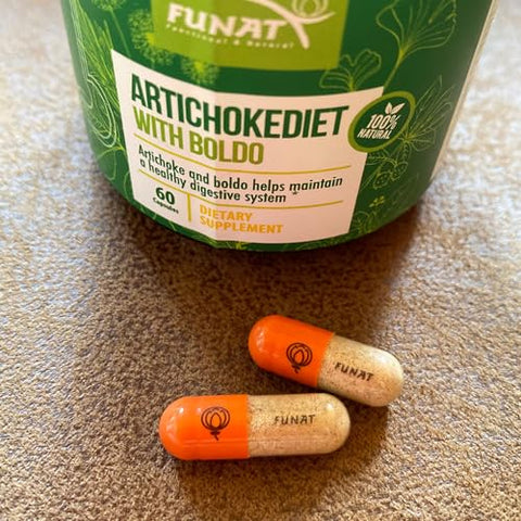 FULL OF NATURE FUNAT - ARTICHOKEDIET com Boldo | ALCACHOFA CON Boldo | Suplemento Herbal para Emagrecimento e Digestão – 60 Cápsulas