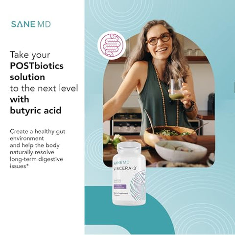 MD – Viscera 3 Postbióticos com Tributirina – Suplemento de Butirato de Sódio para Alívio de Gases e Inchaço – Saúde Intestinal – SII - SANE
